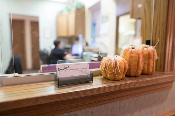 office business card on shelf