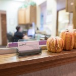 office business card on shelf