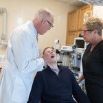 Dr. Fraser with patient